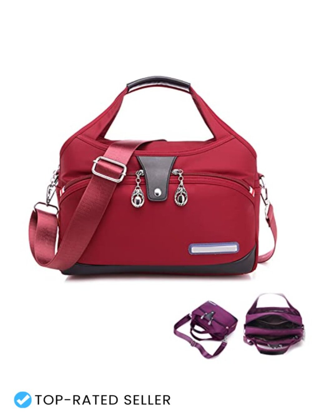 Women Nylon Oxford Cloth Waterproof Crossbody Shoulder Bag Handbag Purse